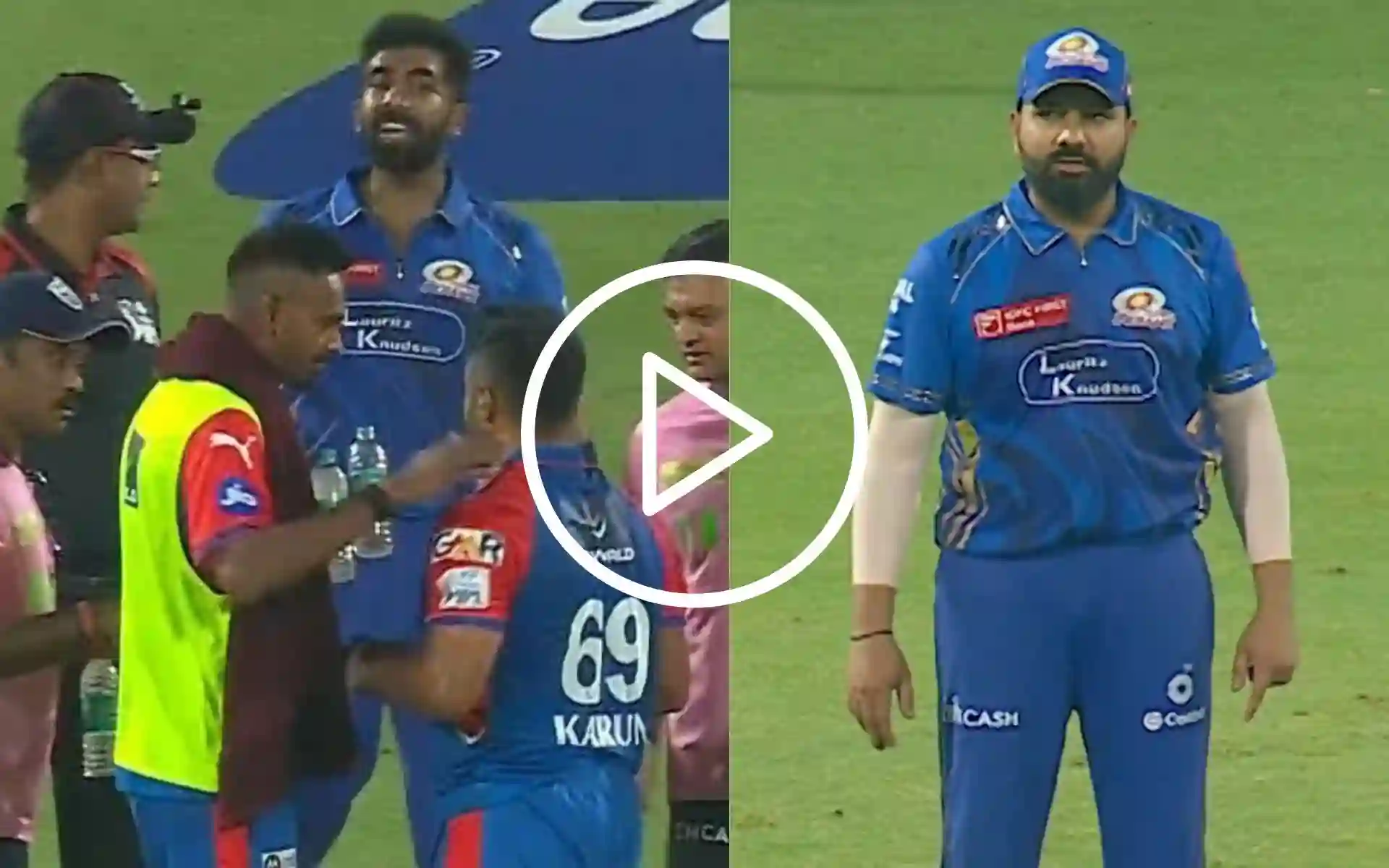 [Watch] Rohit Sharma Nods Sarcastically As Frustrated Bumrah Fights With Karun Nair
